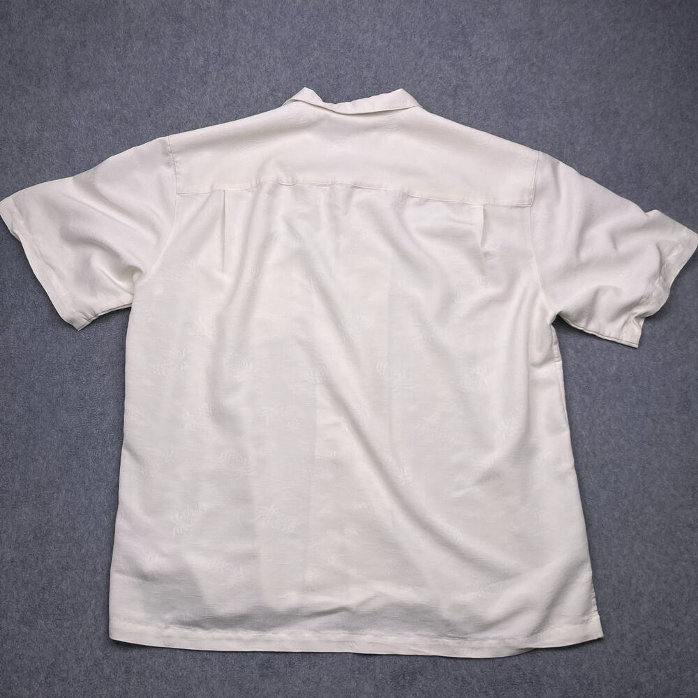 caribbean joe button-up shirt beige short sleeve mens 2xl - Picture 6 of 10